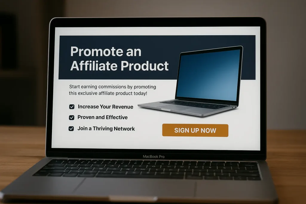 Professional landing page designed with ChatGPT to promote affiliate products